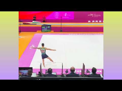 Thomas Lourenço no solo  classificatórias mundial de ginástica artística em Jakarta