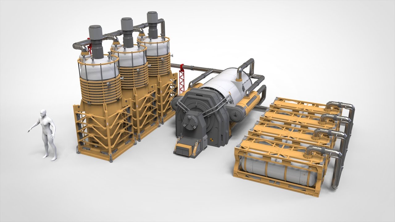 Bilim kurgu depolama tankı 4 3D Model