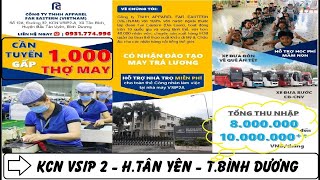 Việc làm VISIP2 - CÔNG TY TNHH APPAREL FAR EASTERN (VIETNAM) Tuyển dụng 1.000 Công nhân may