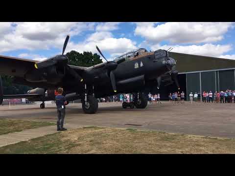 Lancaster NX611 Just Jane engines startup an run
