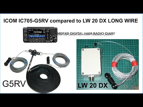 ICOM-IC705- LW 20 DX Longwire compared to G5RV - 20 meter contest .