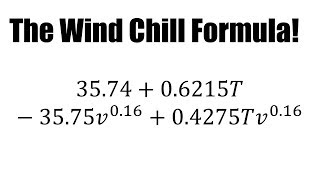 The Wind Chill Formula Explained