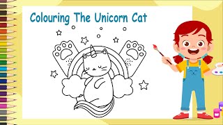 Unicorn Cat Coloring Page | The Coloring Page
