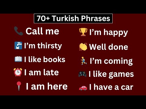 Learn Turkish - 70+ Turkish Phrases😍 - Listen and Repeat @LanguageAnimated