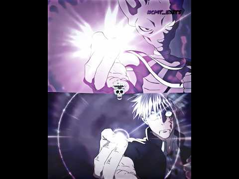 Beerus x Gojo hollow purple ☠️💀 #beerus #gojo #dbs #jujutsukaisen #skulledit