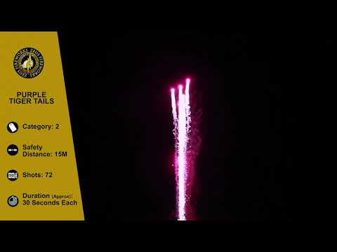 Purple Tiger Tails by Zeus Fireworks | Trafalgar Fireworks