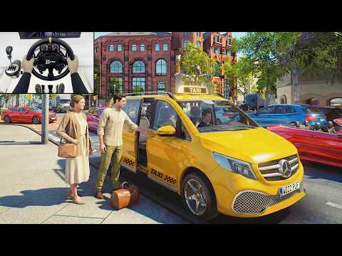 Mini Bus Taxi Driving - Taxi Life A City Driving Simulator | Steering Wheel Gameplay