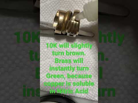 How To Test 10K 14K and Brass using 14K Gold Acid Testing Solution Demonstration For Viewers 🧪👨‍🔬