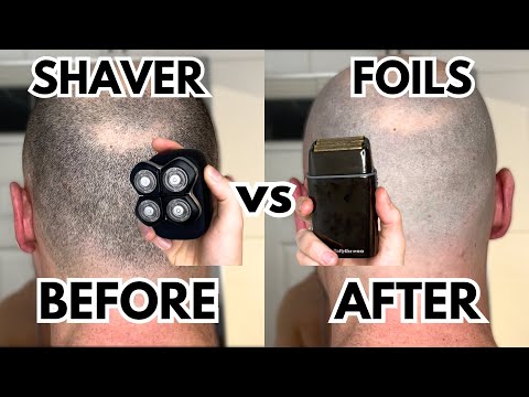 ELECTRIC SHAVER vs FOIL SHAVER For BALD HEAD SHAVING *Comparison*