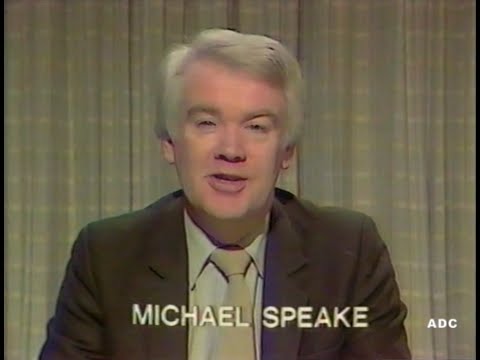 Anglia adverts, announcer Michael Speake in-vision, Working Together & closedown 25th January 1984
