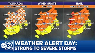 Weather Alert Day: Strong to severe storms could bring flash flooding
