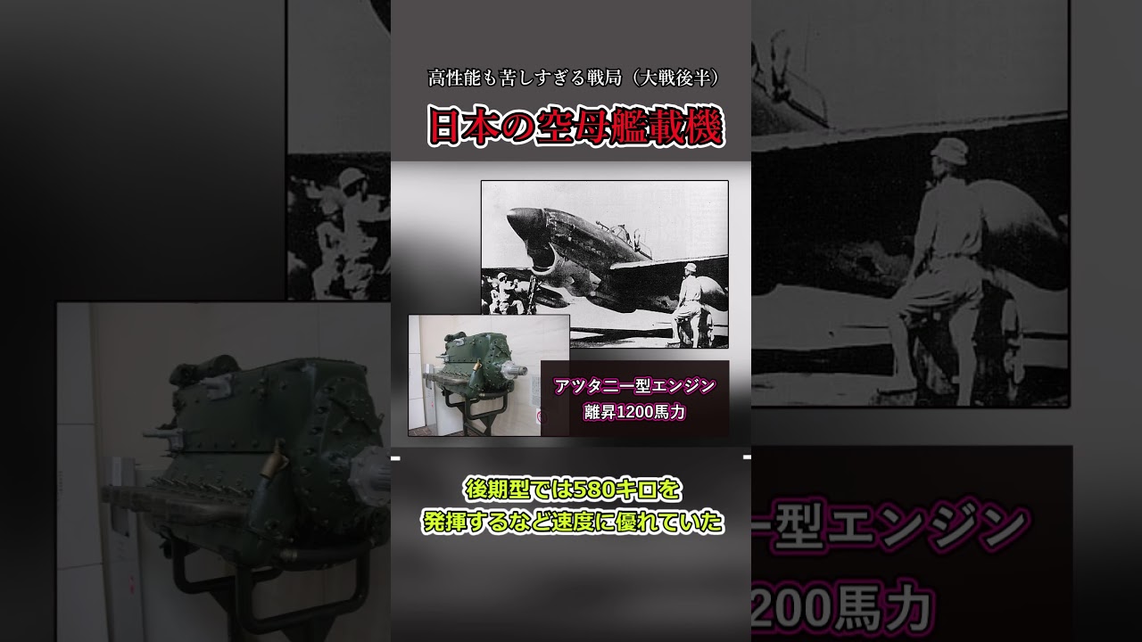 【高性能を生かせず】太平洋戦争後半の日本艦載機たち #shorts  #一分でわかる #解説 #プチ知識 #ゆっくり解説 #衝撃の事実 #歴史 #戦闘機