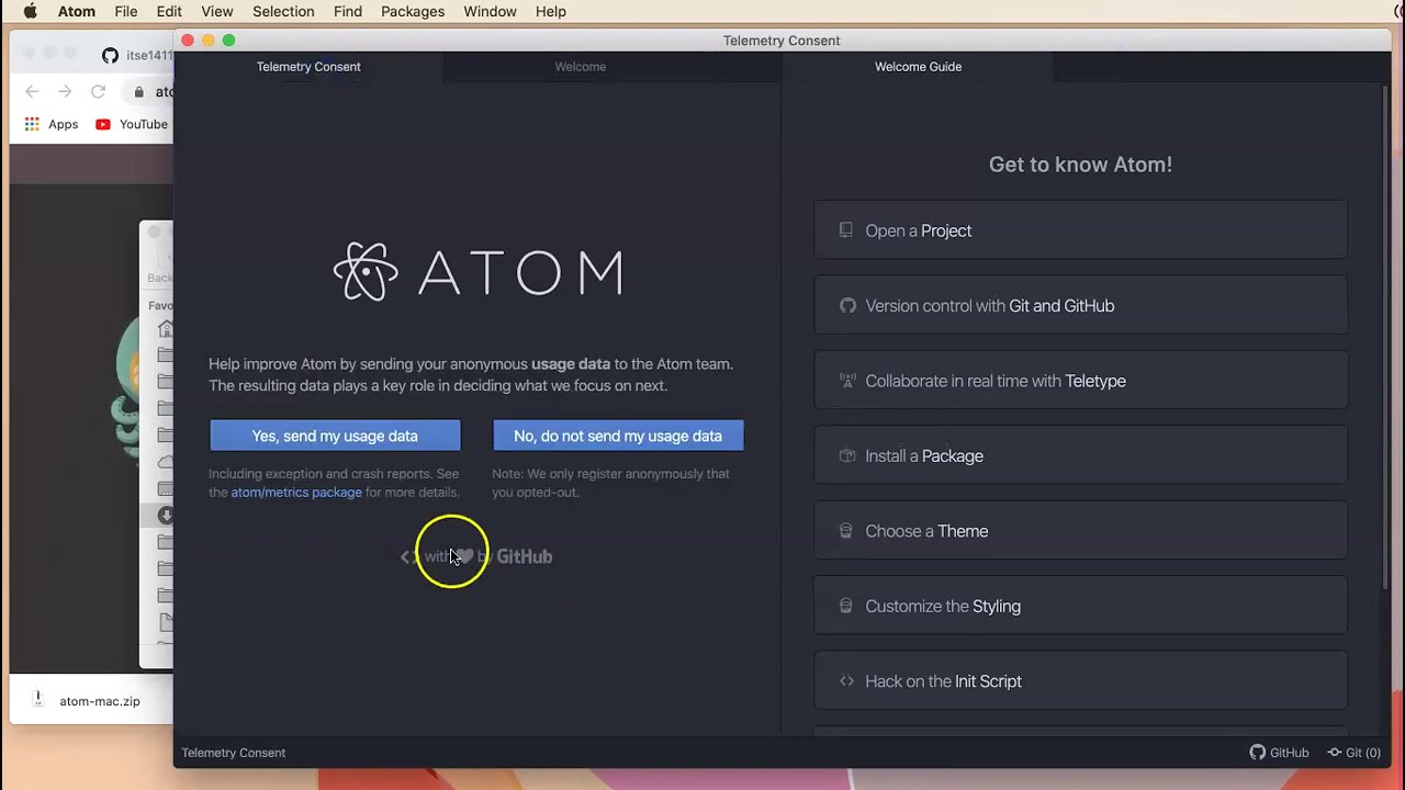 Install Atom in macOS