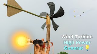 How to make Wind Turbine at home 😍 Pawan chakki