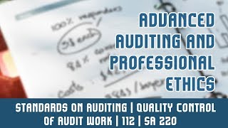 112 | SA 220 l Standards On Auditing | Quality Control Of Audit Work | Requirements (Contd...)