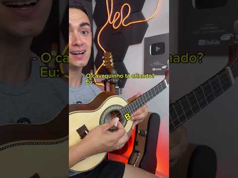Como afinar o cavaquinho de ouvido #samba #cavaquinho