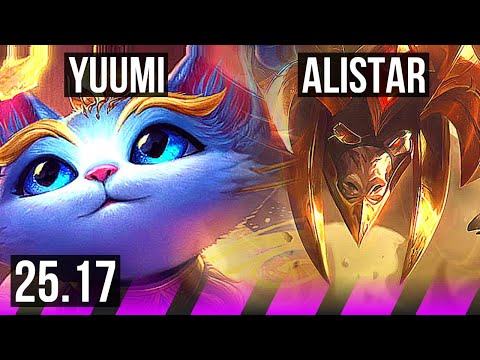 YUUMI & Tristana vs ALISTAR & Jhin (SUP) | 3/0/8 | KR Master | 25.17