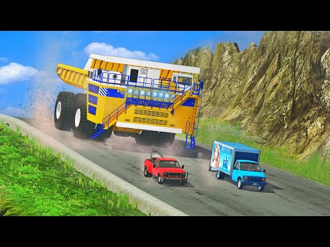 HUGE BELAZ TRUCK vs DOWN OF DEATH in BeamNG.drive