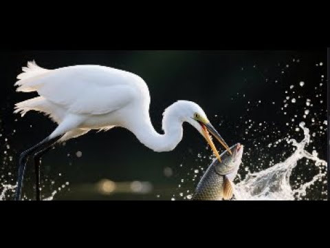 The Story of a White Heron and His Catch