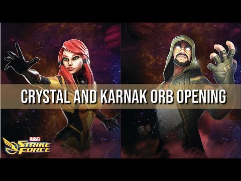 Crystal and Karnak Orb Opening ∣ Marvel Strike Force