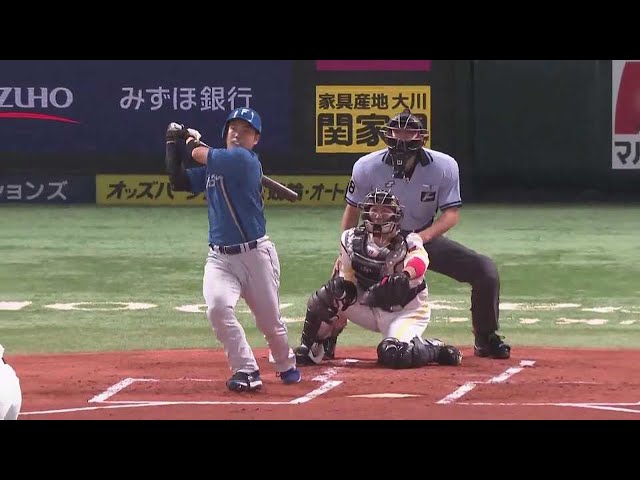 【1回表】初回から援護点!! ファイターズ・近藤健介 ライトフェンス直撃の先制タイムリー2ベース!! 2022年8月20日 福岡ソフトバンクホークス 対 北海道日本ハムファイターズ
