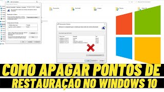 COMO APAGAR PONTOS DE RESTAURAÇÃO NO WINDOWS 10