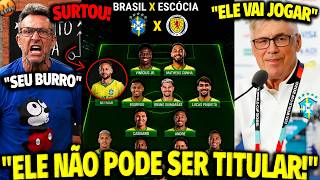 🚨NEYMAR TITULAR? CRAQUE NETO SE REVOLTA E DET0NA ANCELOTTI ANTES DE BRASIL X ESCÓCIA!