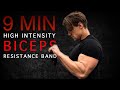9min high intensity RESISTANCE BAND biceps workout / home workout edition FOLLOW ALONG
