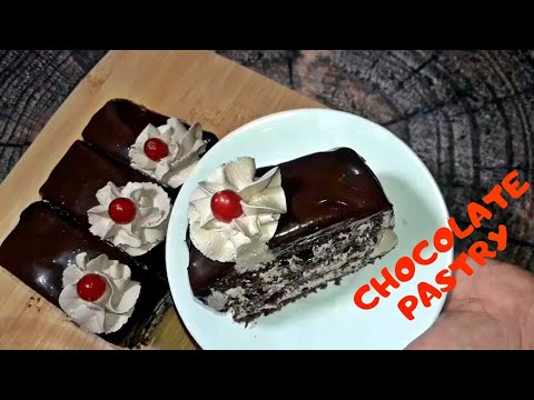 #Chocolatepastry घर पर बनाएं बहुत आसानी से एगलेस चॉकलेट पेस्ट्री