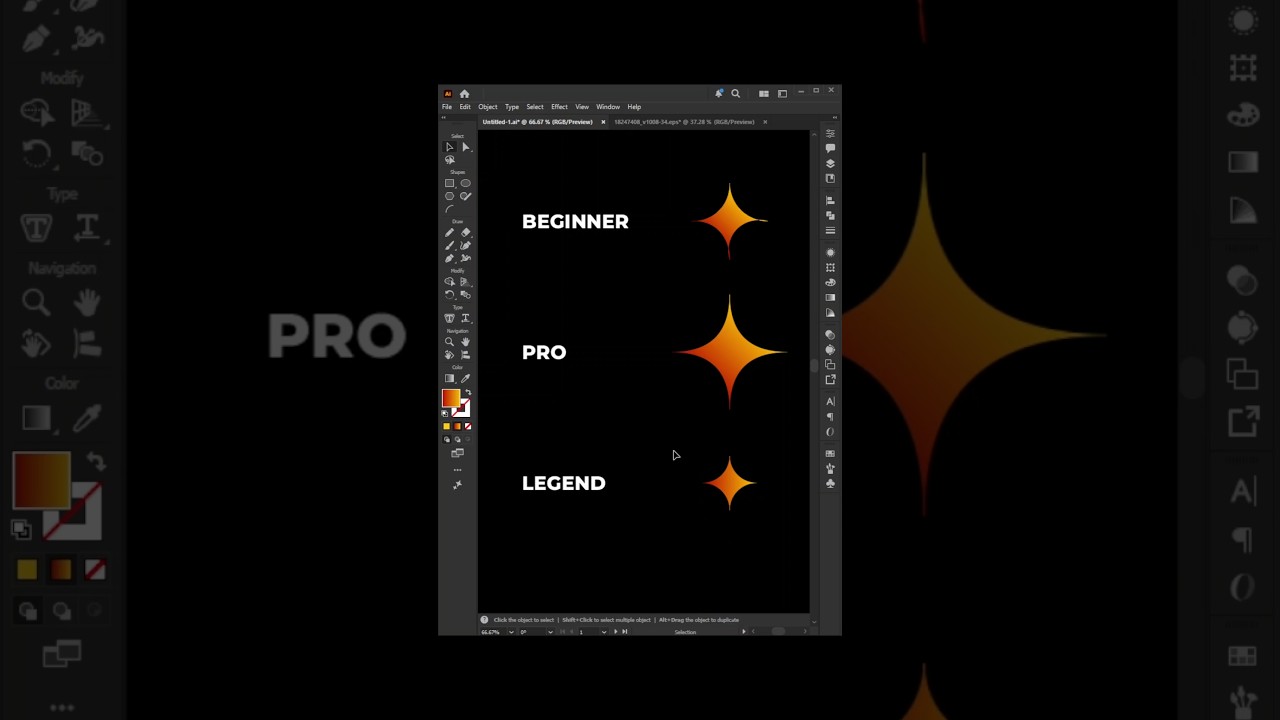 Draw Star Light Vector in Adobe Illustrator #illustrator #illustratortutorial #design