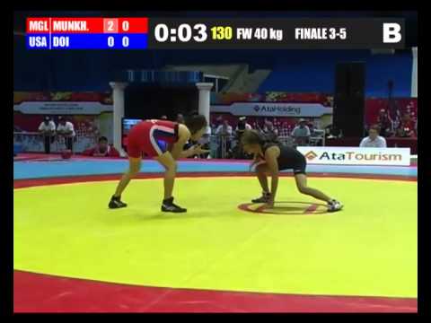 2012 Cadet Worlds Bronze Medal Match 40kg - Regina Doi (USA) vs. Ganbold Munkhtsetseg (MGL)