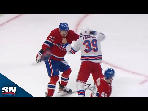 Canadiens' Arber Xhekaj Drops Gloves After Solid Hit On Lane Hutson