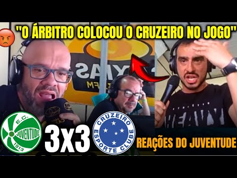 Reactions of the Juventude players from Rio Grande do Sul, outraged after Cruzeiro's draw: Juvent...