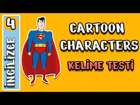 4.Sınıf İngilizce 3.Ünite Kelime Testi | Cartoon Characters