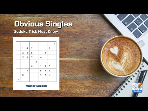 Sudoku Tutorial for Beginner#4 Obvious singles | How to solve Sudoku game | Sudoku Technique