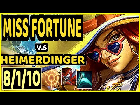 RULER (MISS FORTUNE) vs HEIMERDINGER - 8/1/10 KDA BOTTOM ADC CHALLENGER GAMEPLAY - KR