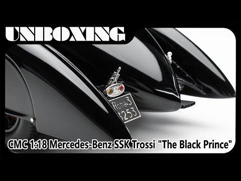 Mercedes-Benz SSK Trossi1932, "The Black Prince" / CMC 1:18 car model / 4k video by AMR / UNBOXING