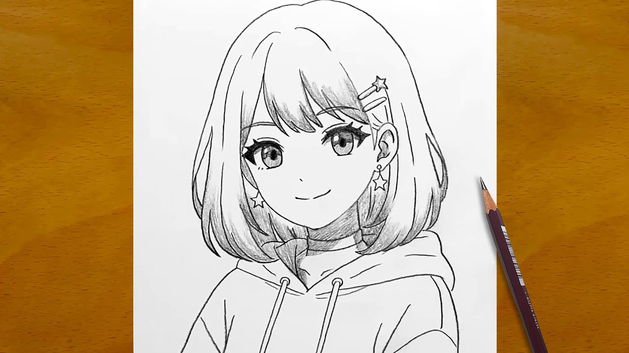 How to Draw Cute Anime Girl Easy | Step by Step Pencil Sketch