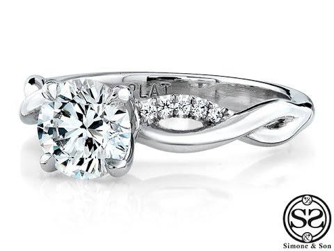 Custom Twisted Diamond Engagement Ring