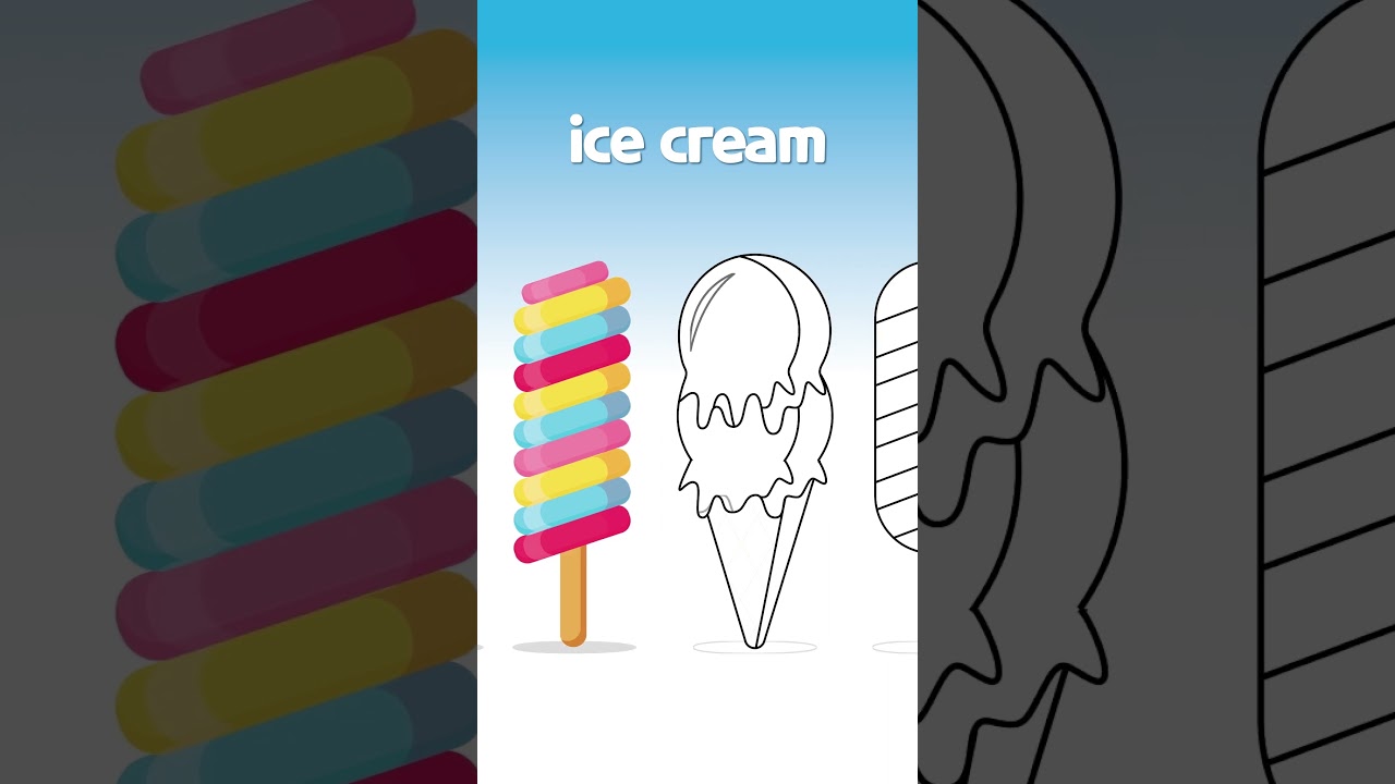 🌈 ice cream (●'◡'●) Coloring