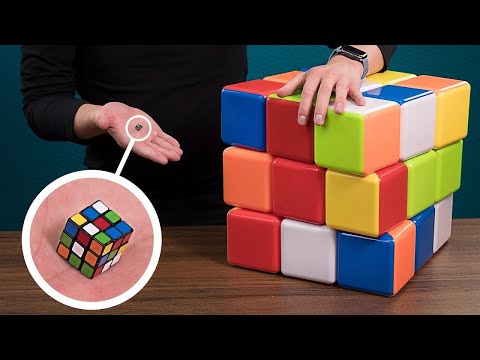 Speed solving of the smallest and largest Rubik’s cube in the world