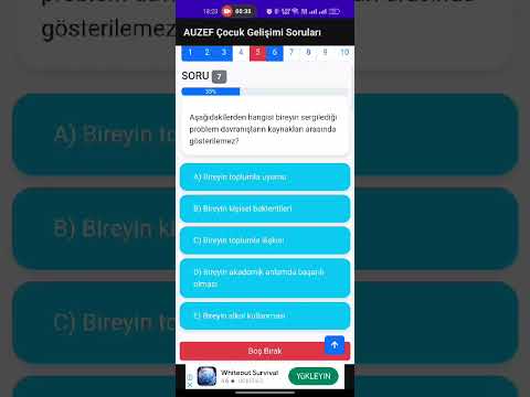 AUZEF Çocuk Gelişimi Soruları