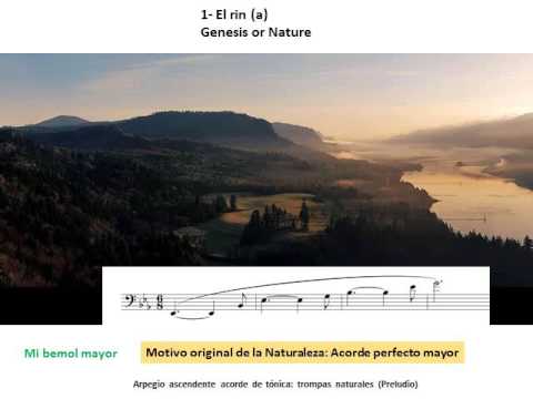 R. Wagner. Tetralogía. Leitmotifs. 1- El rin (a). Motivo de la naturaleza. Genesis or nature