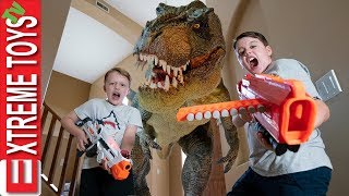 Dream Time in Dinosaur Land! Prehistoric Nerf Laser Tag Battle!