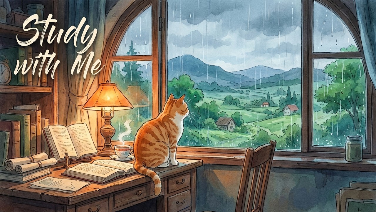 The Ultimate Study Session 🐱 Cozy Cat Ambience & Lofi