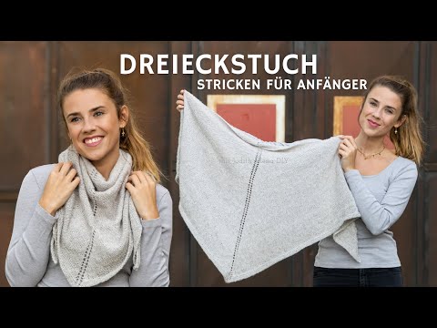 Edles Dreieckstuch stricken Anleitung für Anfänger | DIY | Tücher stricken