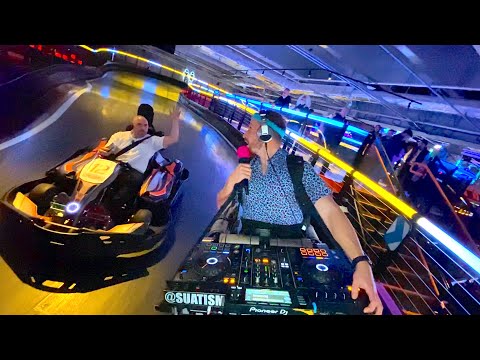 DJ crashes GO-KART track...