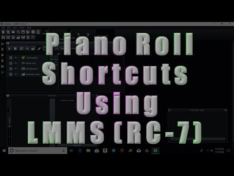 Keyboard Shortcuts In The Piano Roll LMMS 1.2.0 (RC-7)