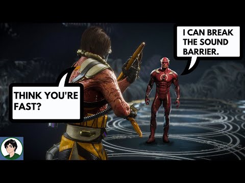 MK VS DC : Kabal Vs The Flash Intros Dialogues