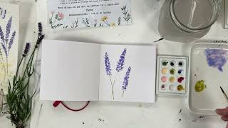 How to Paint a Quick and Easy Lavender Sketch - Day 5 June Daily Challenge